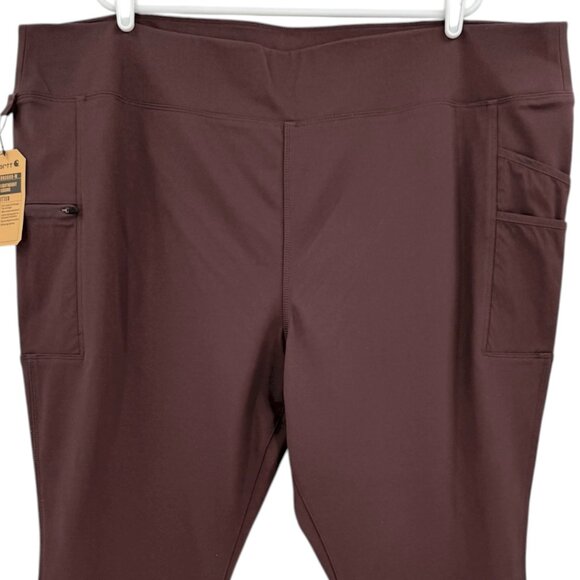 Carhartt Womens Force Fitted Lightweight Burgundy Utility Legging 3X 24W-26W NWT - Picture 4 of 12